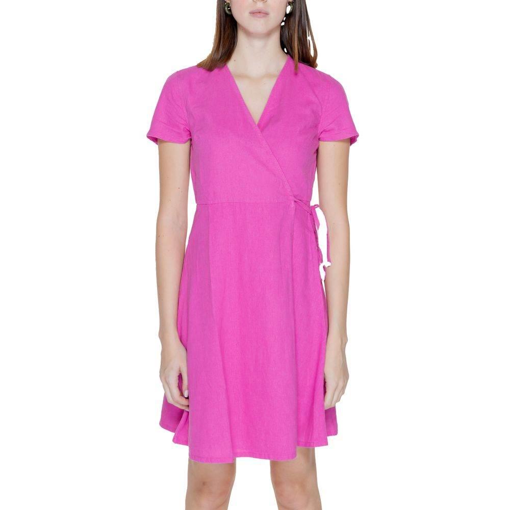 Only Multicolor Linen Dress - Hilstor
