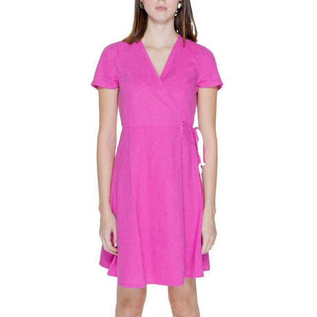 Only Multicolor Linen Dress - Hilstor