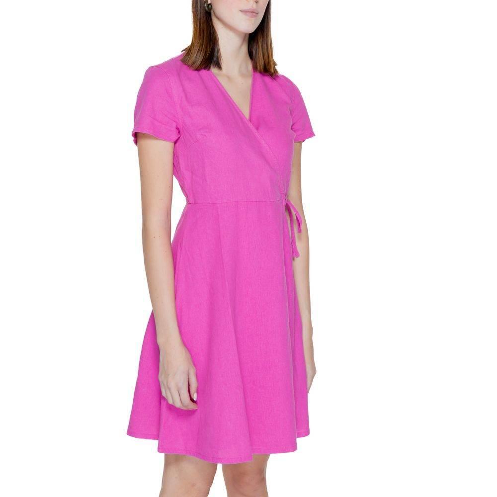 Only Multicolor Linen Dress - Hilstor