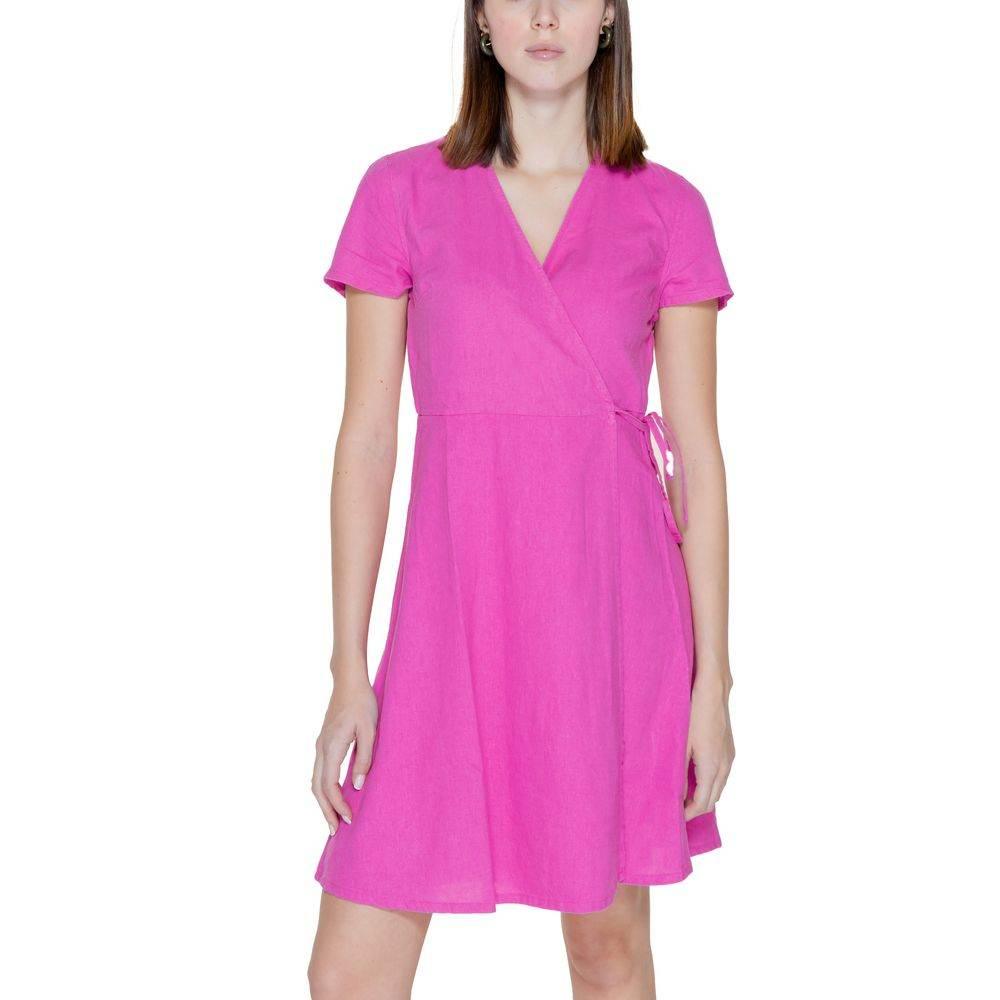Only Multicolor Linen Dress - Hilstor
