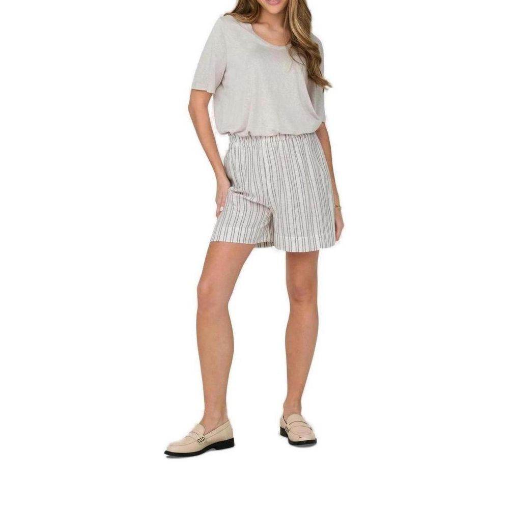 Only Beige Viscose Short - Hilstor