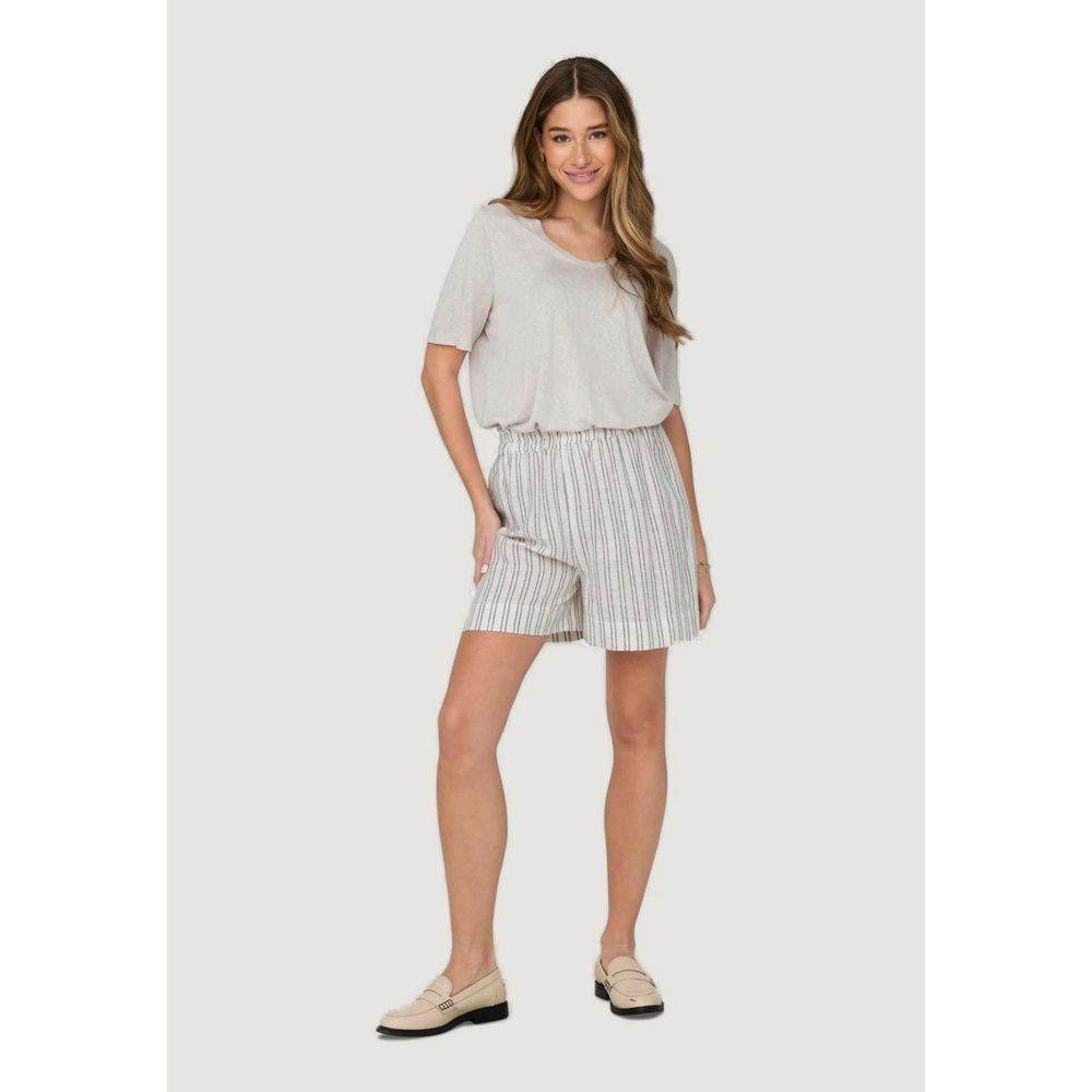 Only Beige Viscose Short - Hilstor