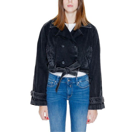 Only Black Cotton Jackets & Coat - Hilstor