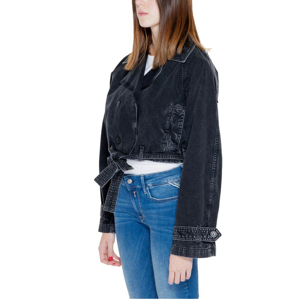 Only Black Cotton Jackets & Coat - Hilstor