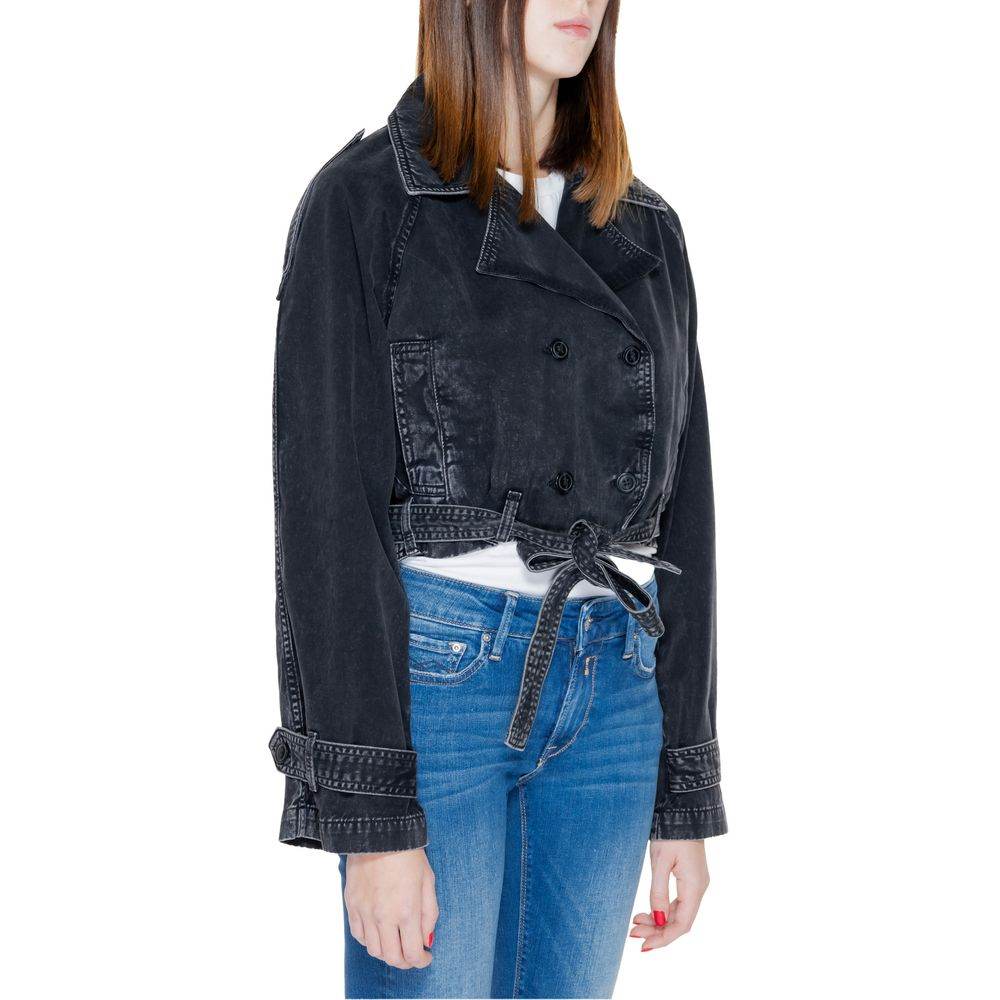 Only Black Cotton Jackets & Coat - Hilstor
