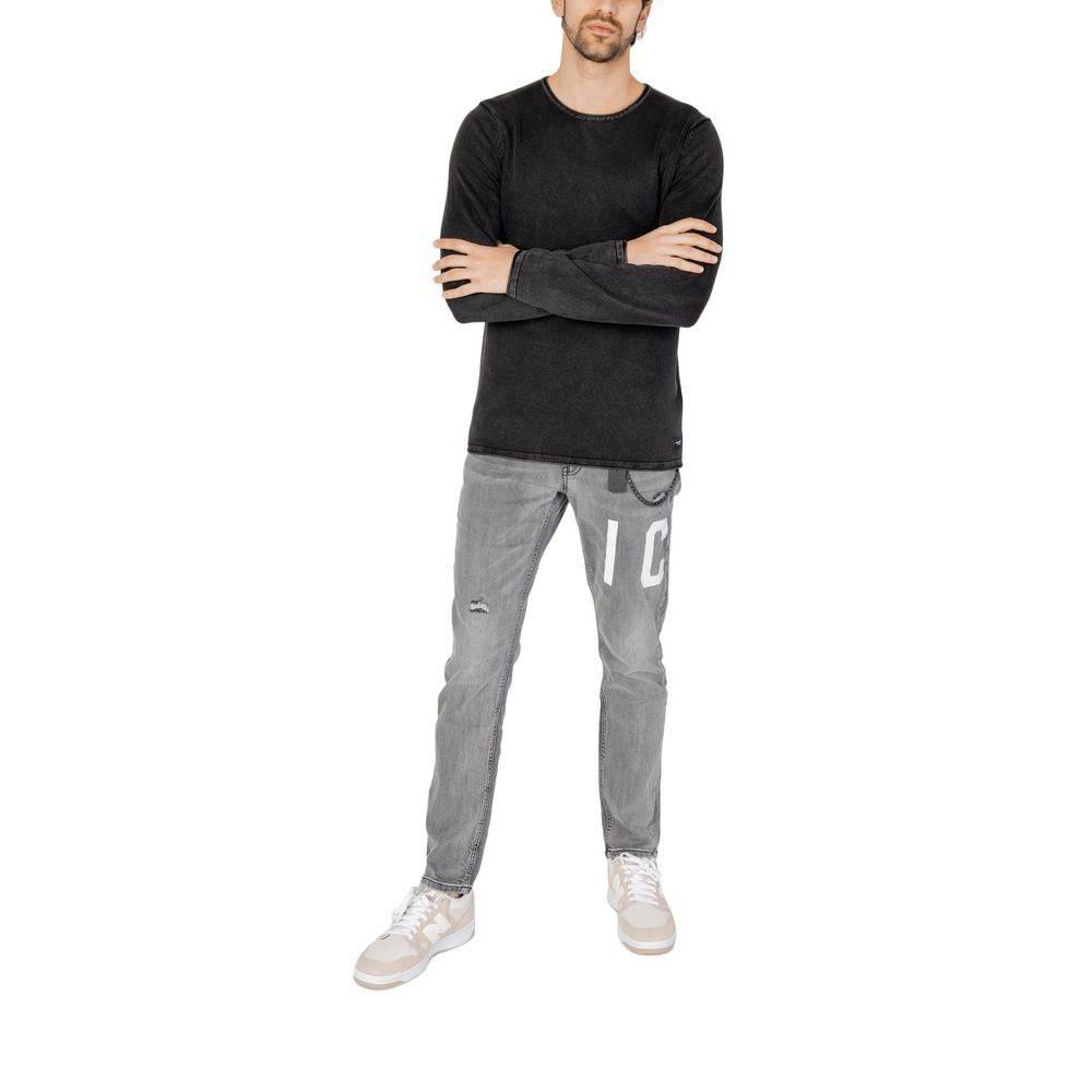 Jack Jones Black Cotton T-Shirt - Hilstor