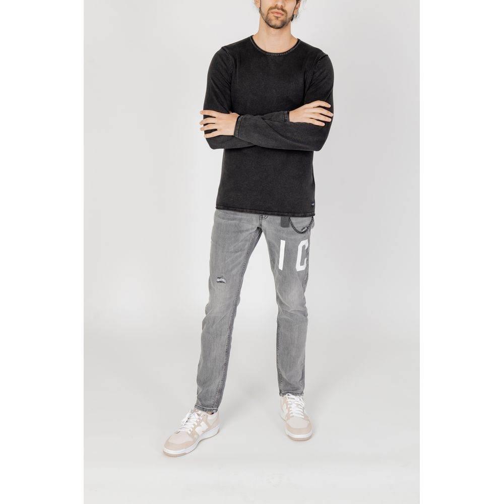 Jack Jones Black Cotton T-Shirt - Hilstor