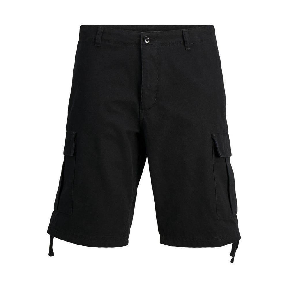 Jack Jones Black Cotton Bermuda - Hilstor