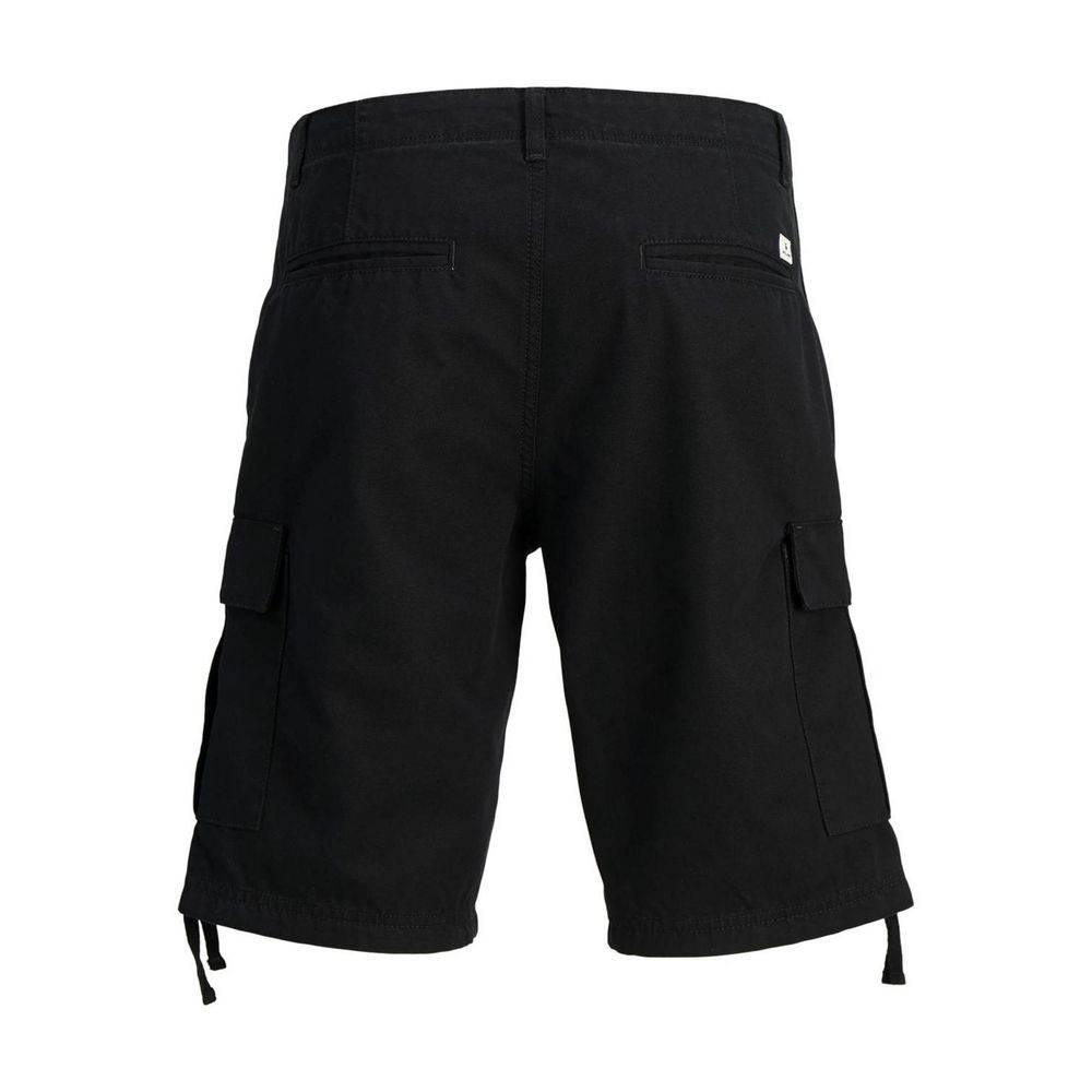 Jack Jones Black Cotton Bermuda - Hilstor
