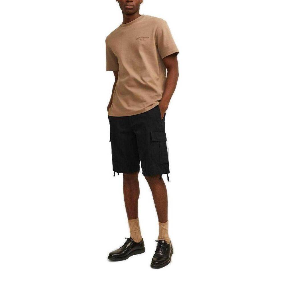 Jack Jones Black Cotton Bermuda - Hilstor