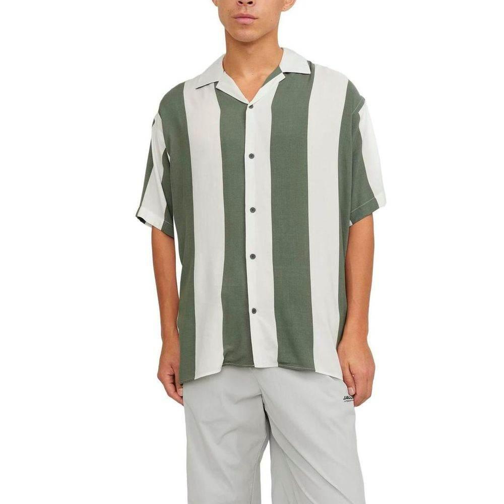 Jack Jones Green Viscose Shortsleeve - Hilstor