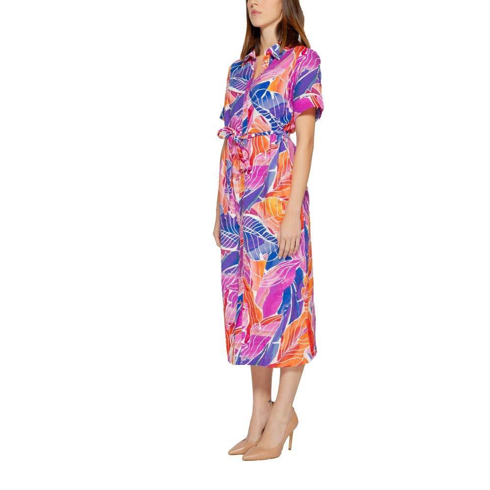 Vila Clothes Multicolor Viscose Dress - Hilstor