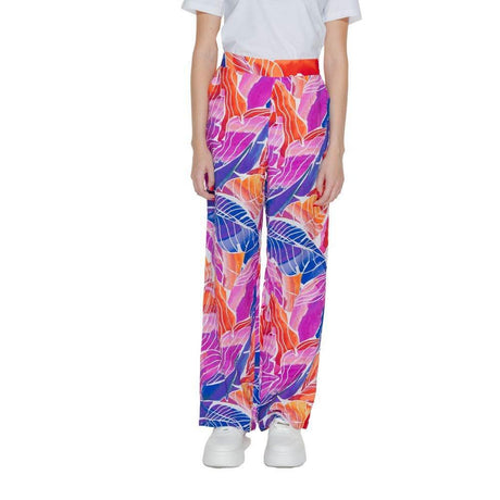 Vila Clothes Multicolor Viscose Pant - Hilstor
