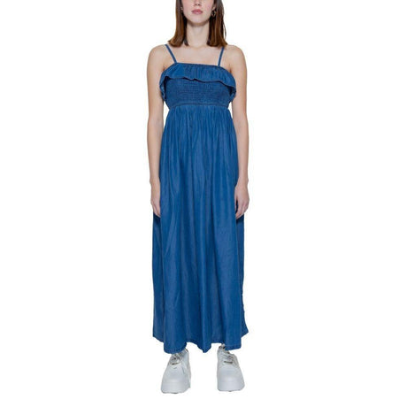 Only Blue Cotton Dress - Hilstor