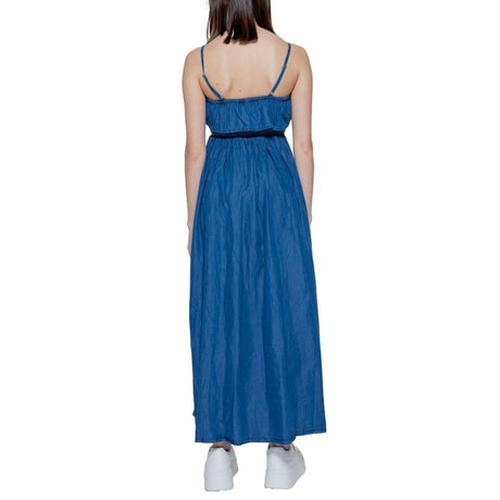 Only Blue Cotton Dress - Hilstor