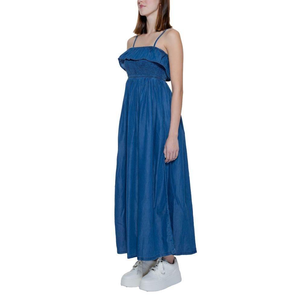 Only Blue Cotton Dress - Hilstor