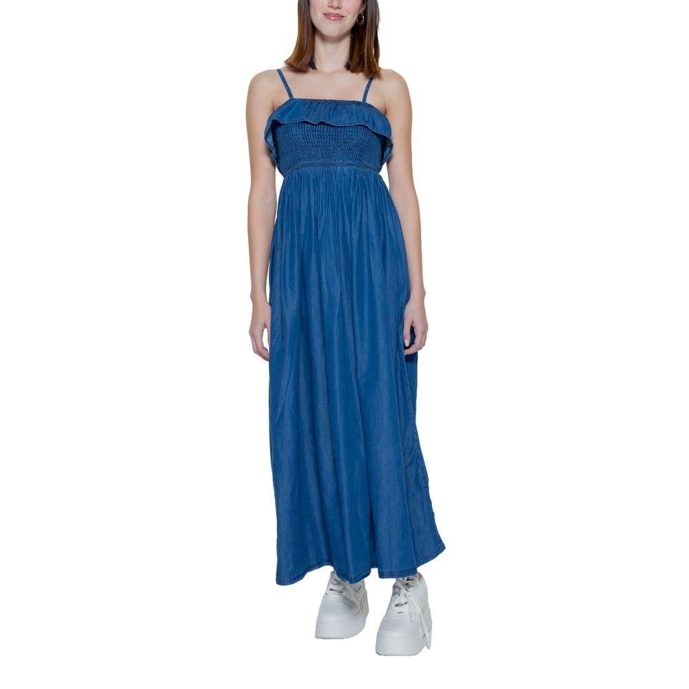 Only Blue Cotton Dress - Hilstor