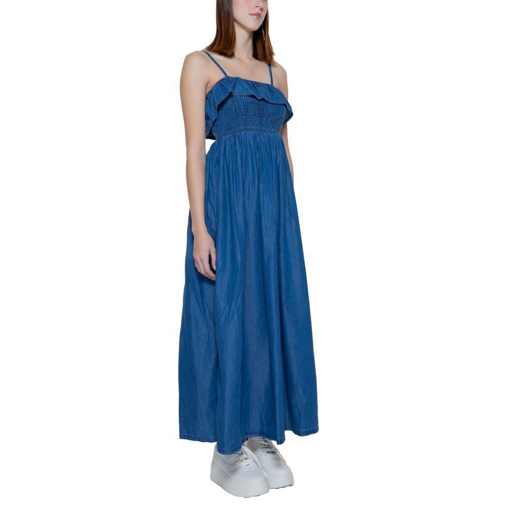 Only Blue Cotton Dress - Hilstor
