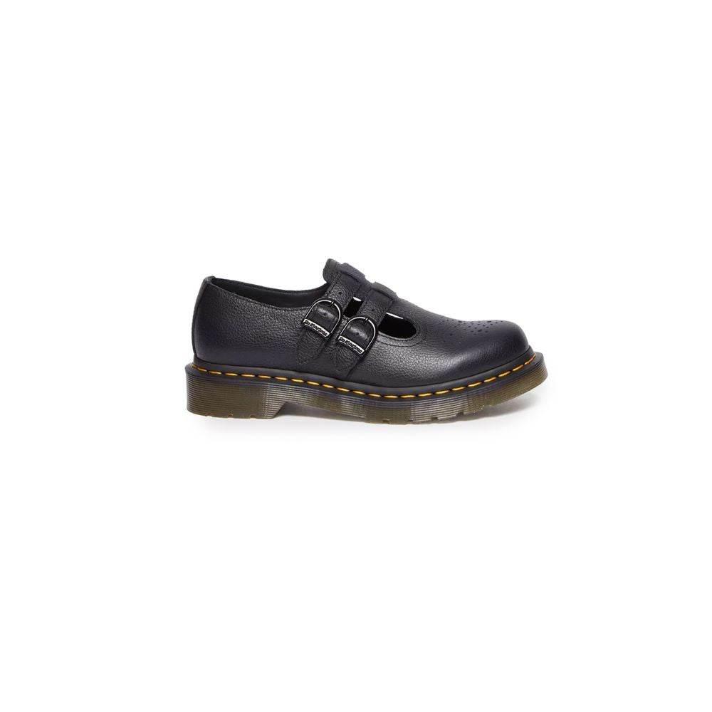 Dr. Martens Black Leather Flat Shoe - Hilstor