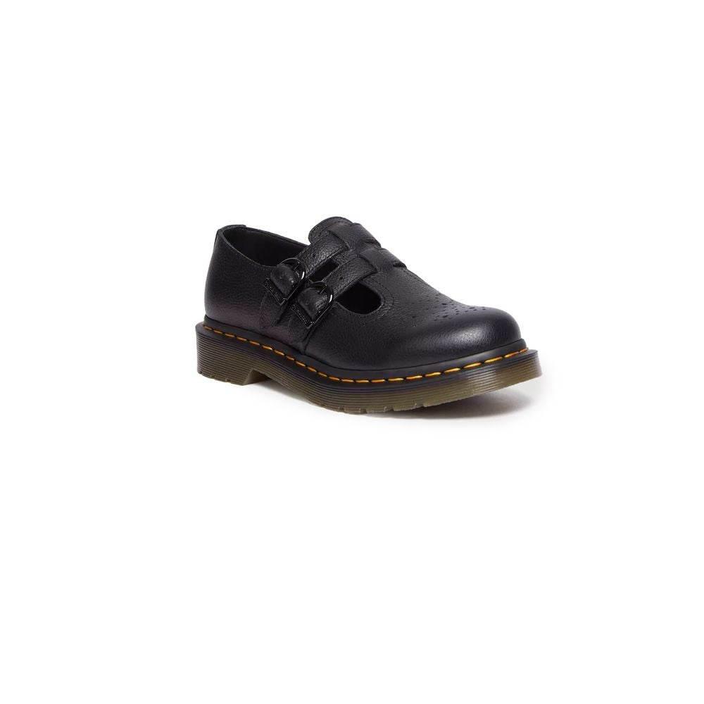 Dr. Martens Black Leather Flat Shoe - Hilstor