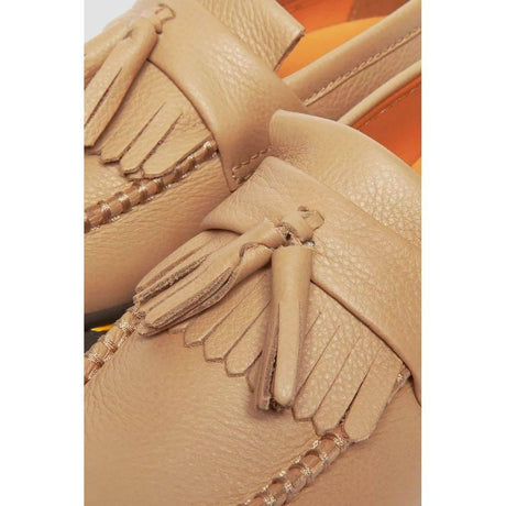 Dr. Martens Beige Leather Flat Shoe - Hilstor