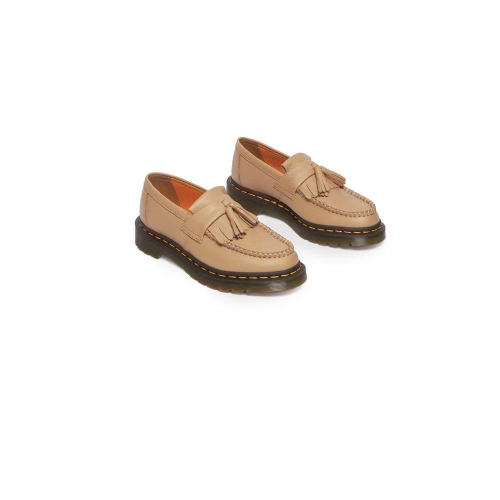Dr. Martens Beige Leather Flat Shoe - Hilstor