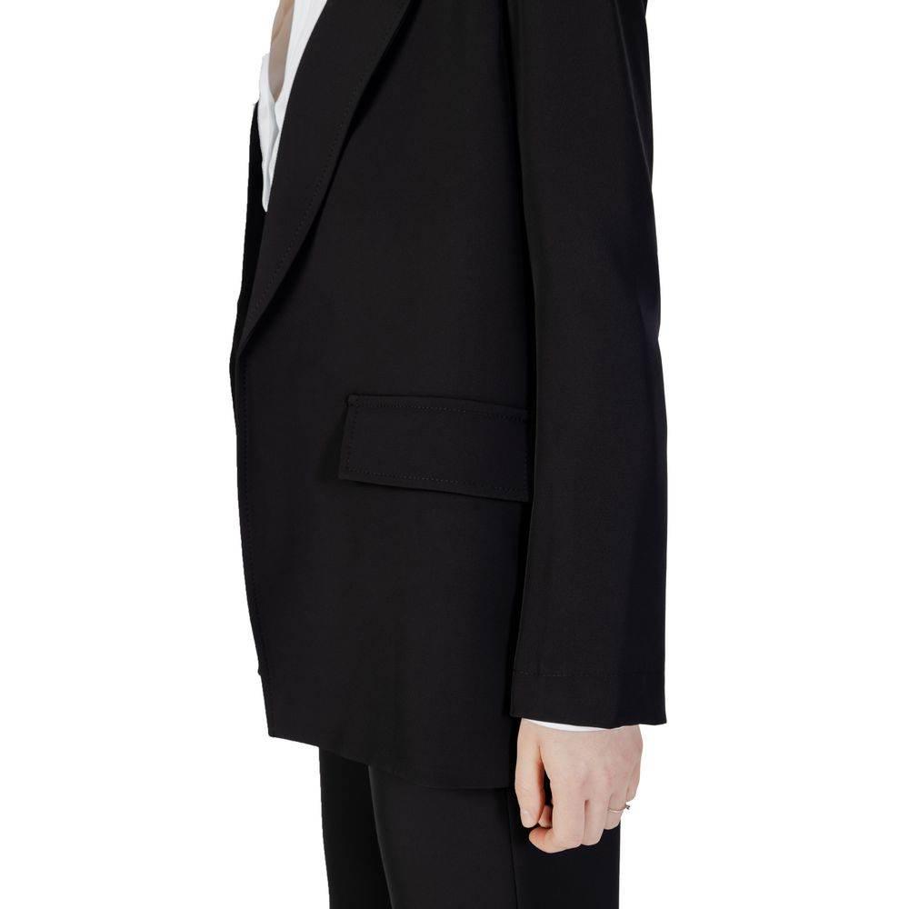 Sandro Ferrone Black Polyester Suits & Blazer - Hilstor