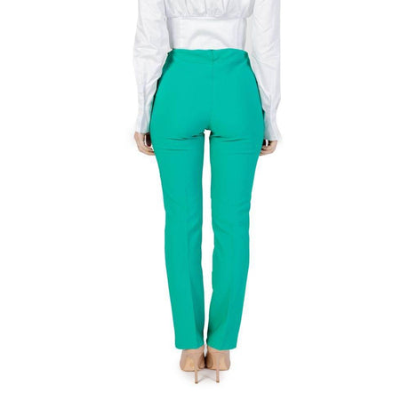 Sandro Ferrone Green Polyester Pant - Hilstor