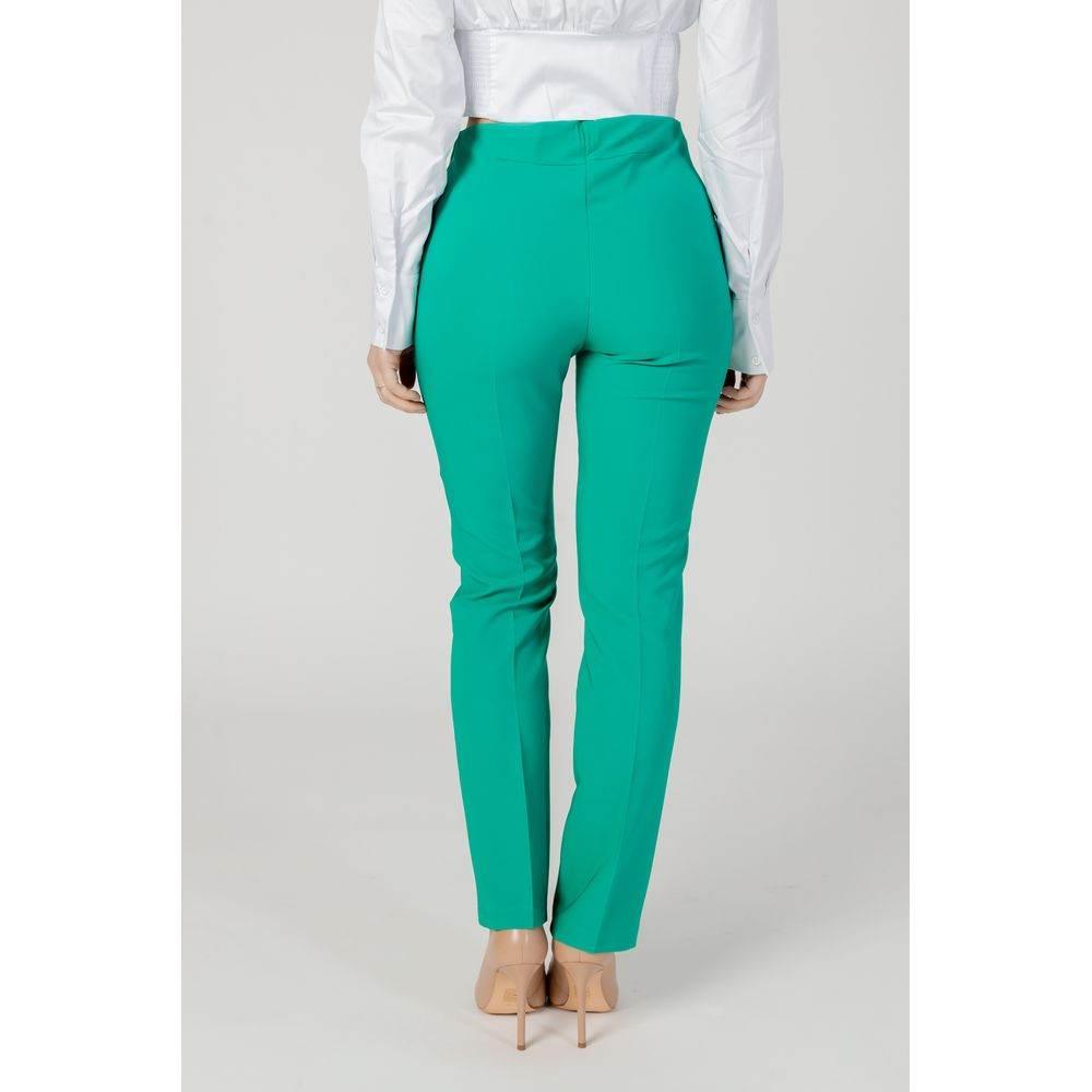 Sandro Ferrone Green Polyester Pant - Hilstor