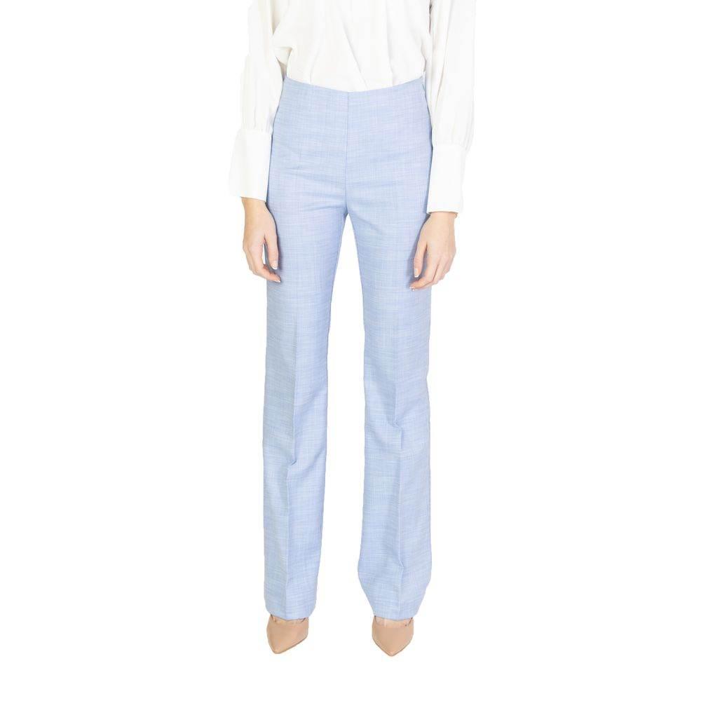 Sandro Ferrone Blue Viscose Pant - Hilstor