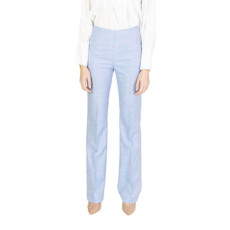Sandro Ferrone Blue Viscose Pant - Hilstor