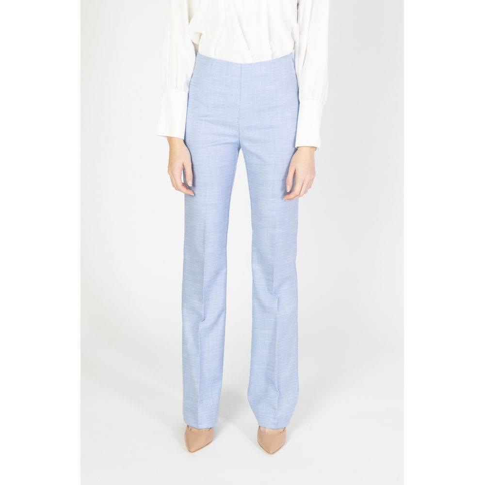 Sandro Ferrone Blue Viscose Pant - Hilstor