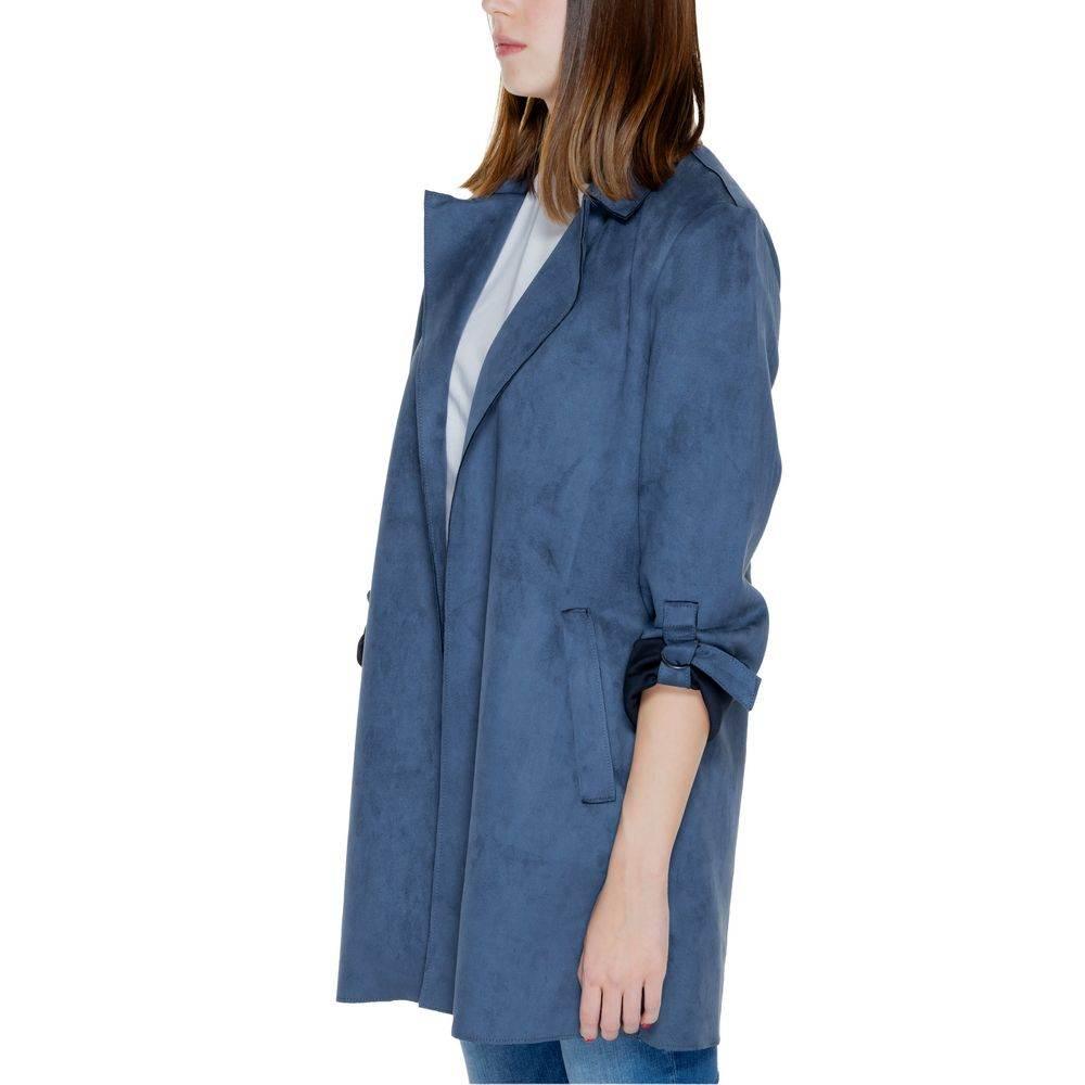 Only Blue Polyester Jackets & Coat - Hilstor