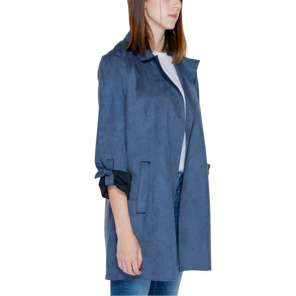 Only Blue Polyester Jackets & Coat - Hilstor