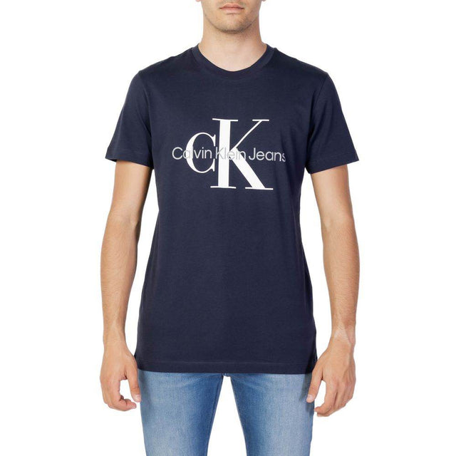Calvin Klein Jeans Blue Cotton T-Shirt - Hilstor