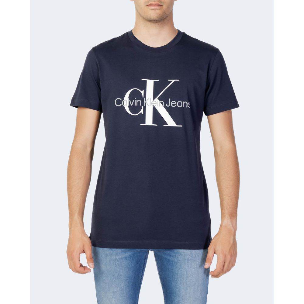 Calvin Klein Jeans Blue Cotton T-Shirt - Hilstor