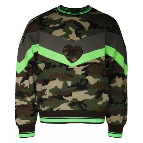 Dolce & Gabbana Multicolor Camouflage Sweatshirt Sweater - Hilstor
