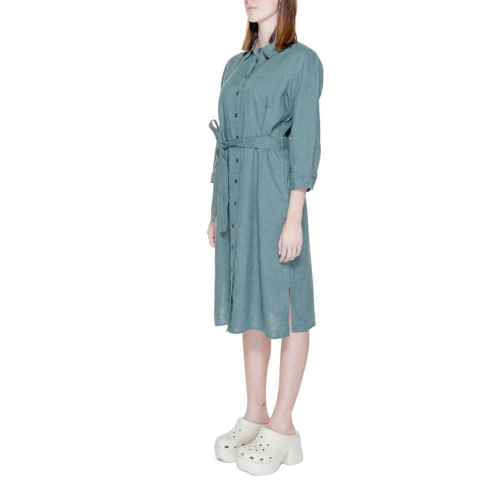 Street One Green Linen Dress - Hilstor