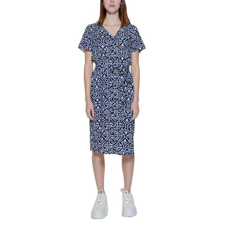 Street One Blue Viscose Dress - Hilstor