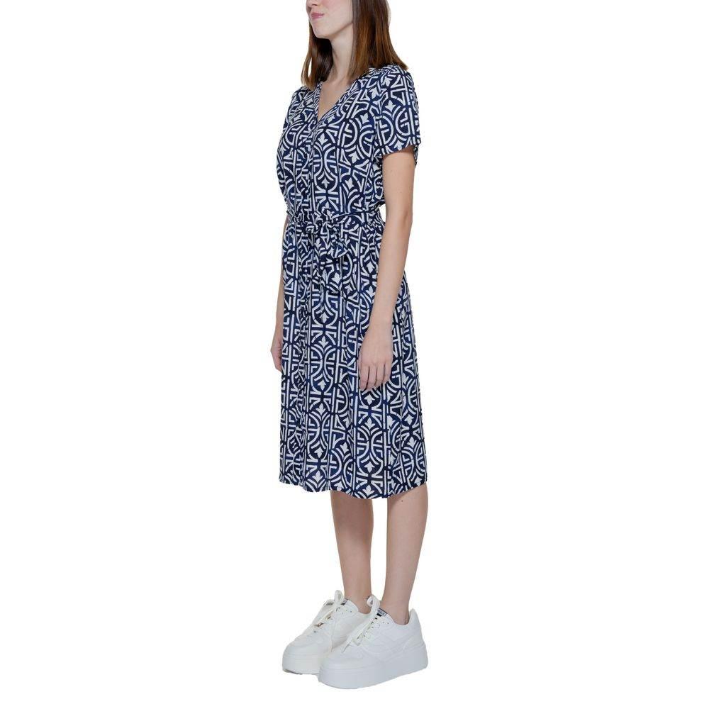 Street One Blue Viscose Dress - Hilstor