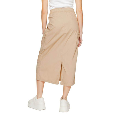 Street One Beige Cotton Skirt - Hilstor