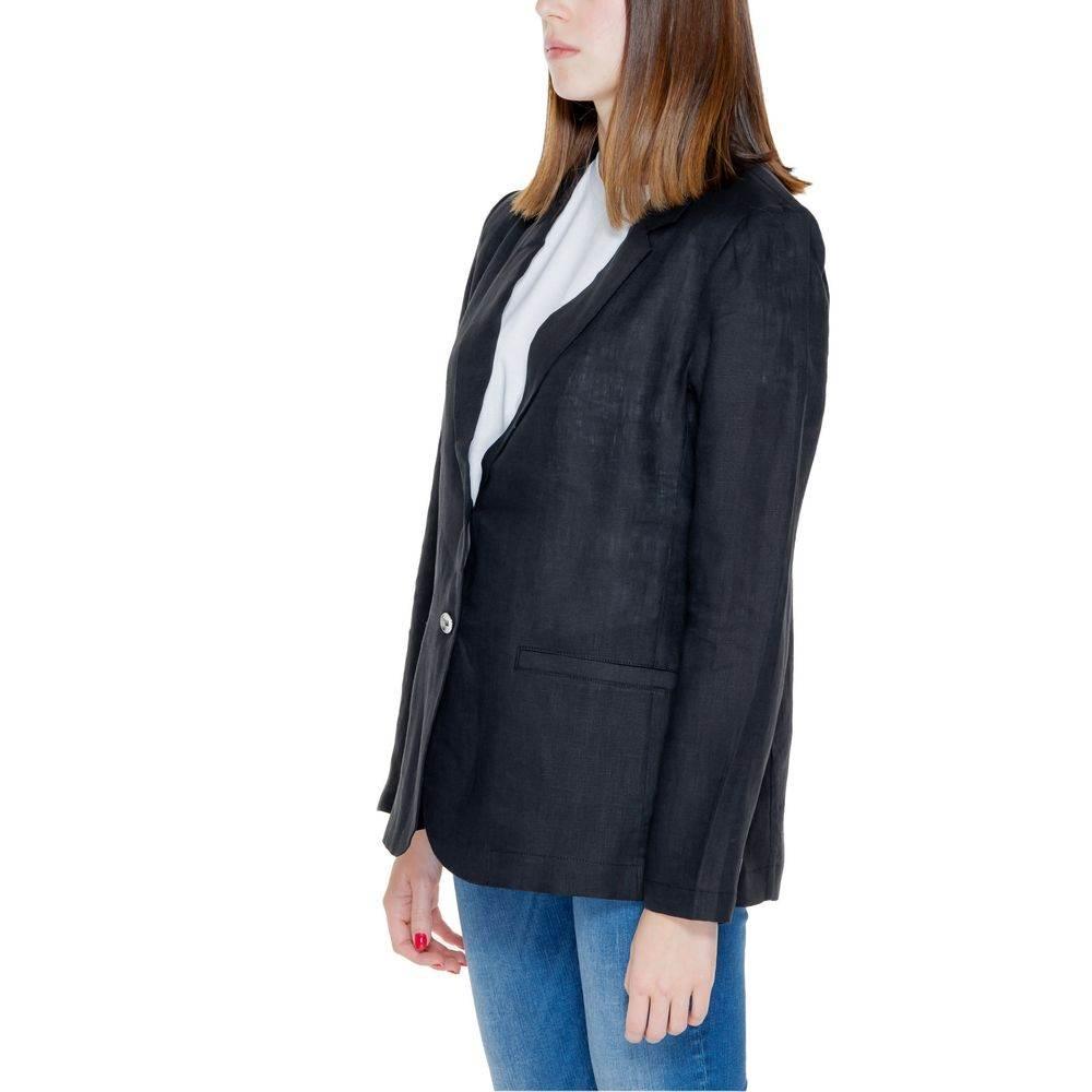 Street One Black Linen Suits & Blazer - Hilstor