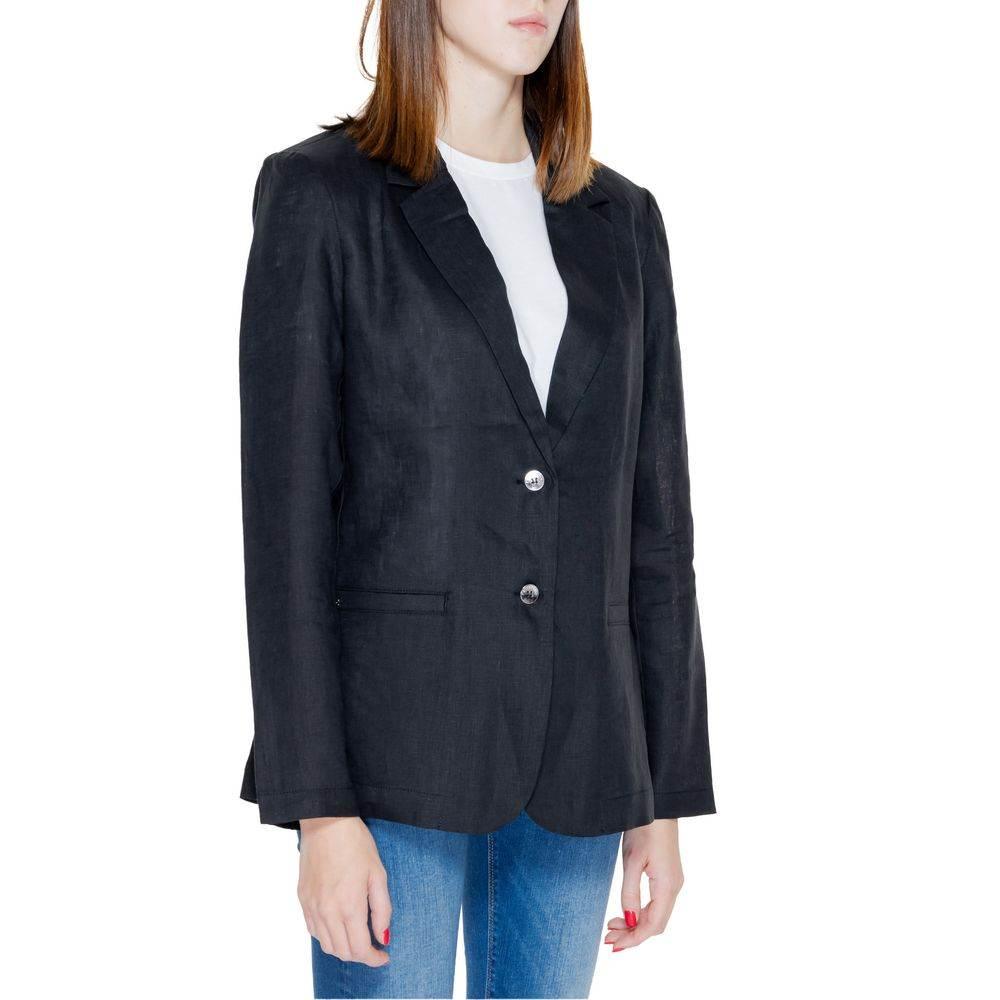 Street One Black Linen Suits & Blazer - Hilstor