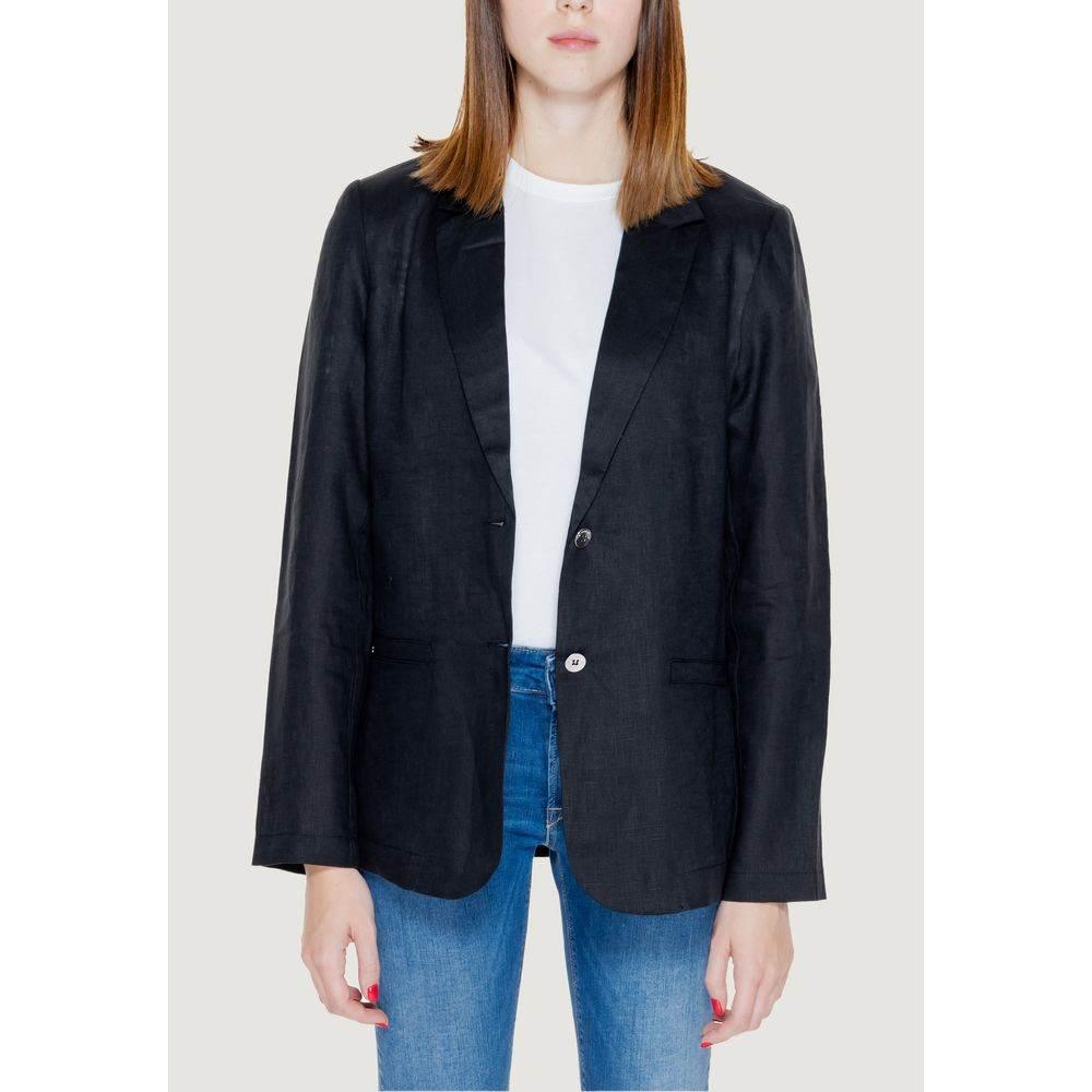 Street One Black Linen Suits & Blazer - Hilstor