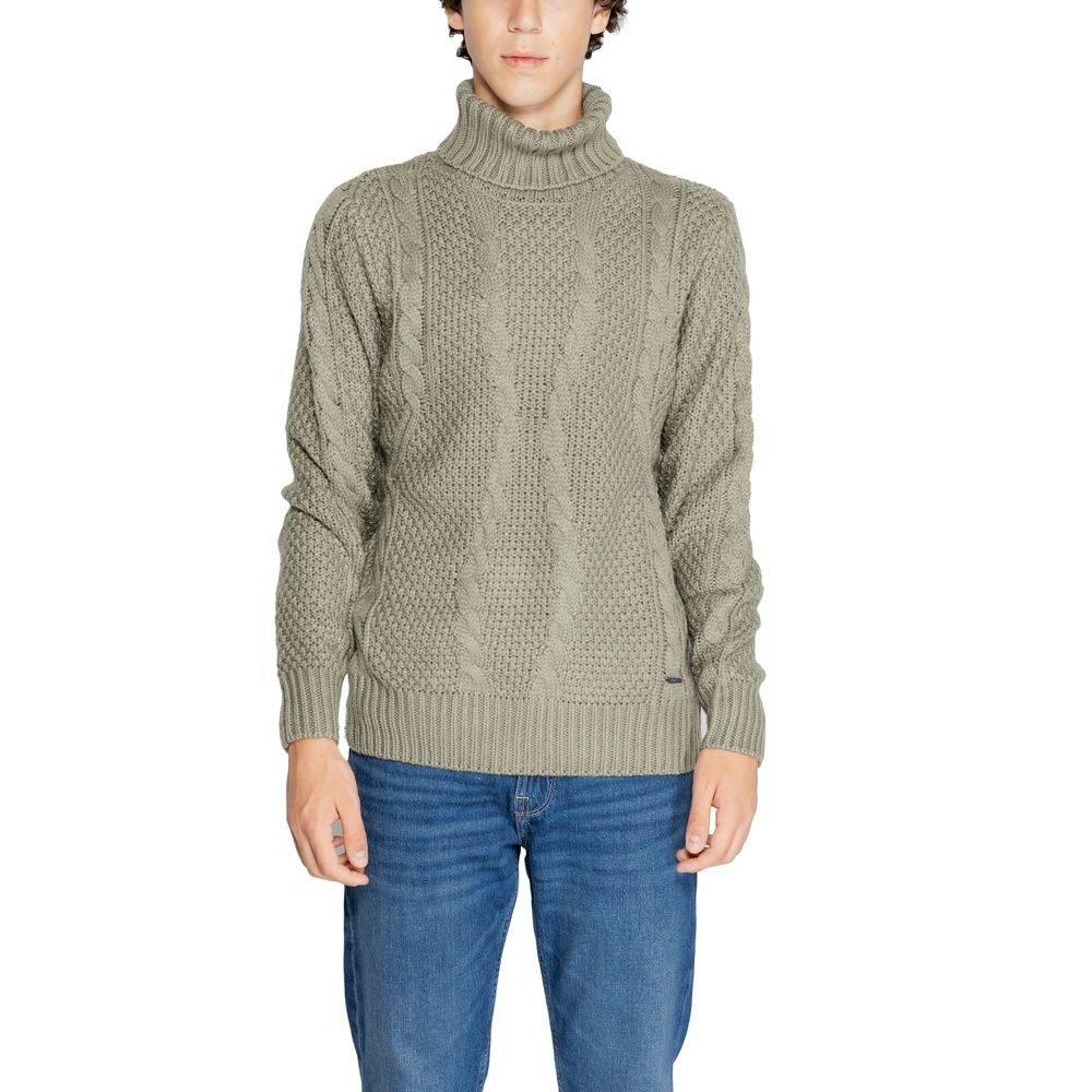 Gianni Lupo Green Polyester Sweater - Hilstor