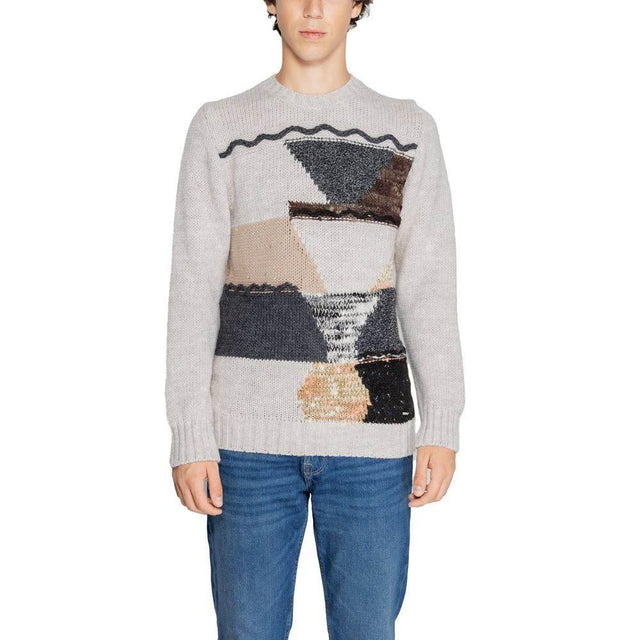 Gianni Lupo Beige Acrylic Sweater - Hilstor