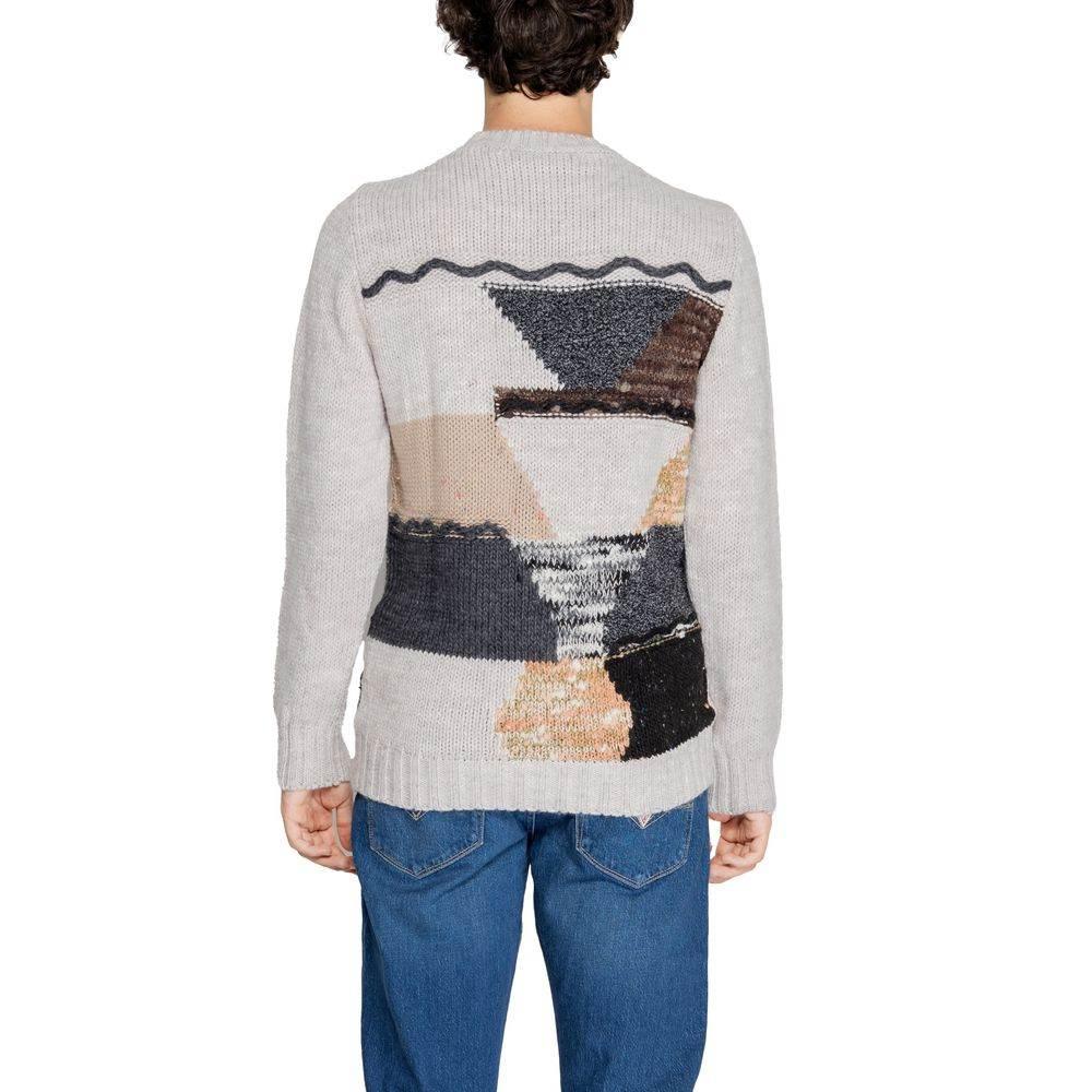 Gianni Lupo Beige Acrylic Sweater - Hilstor