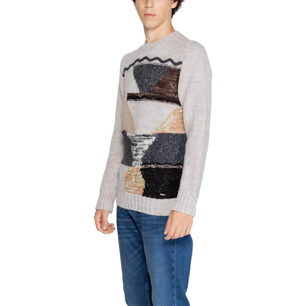 Gianni Lupo Beige Acrylic Sweater - Hilstor