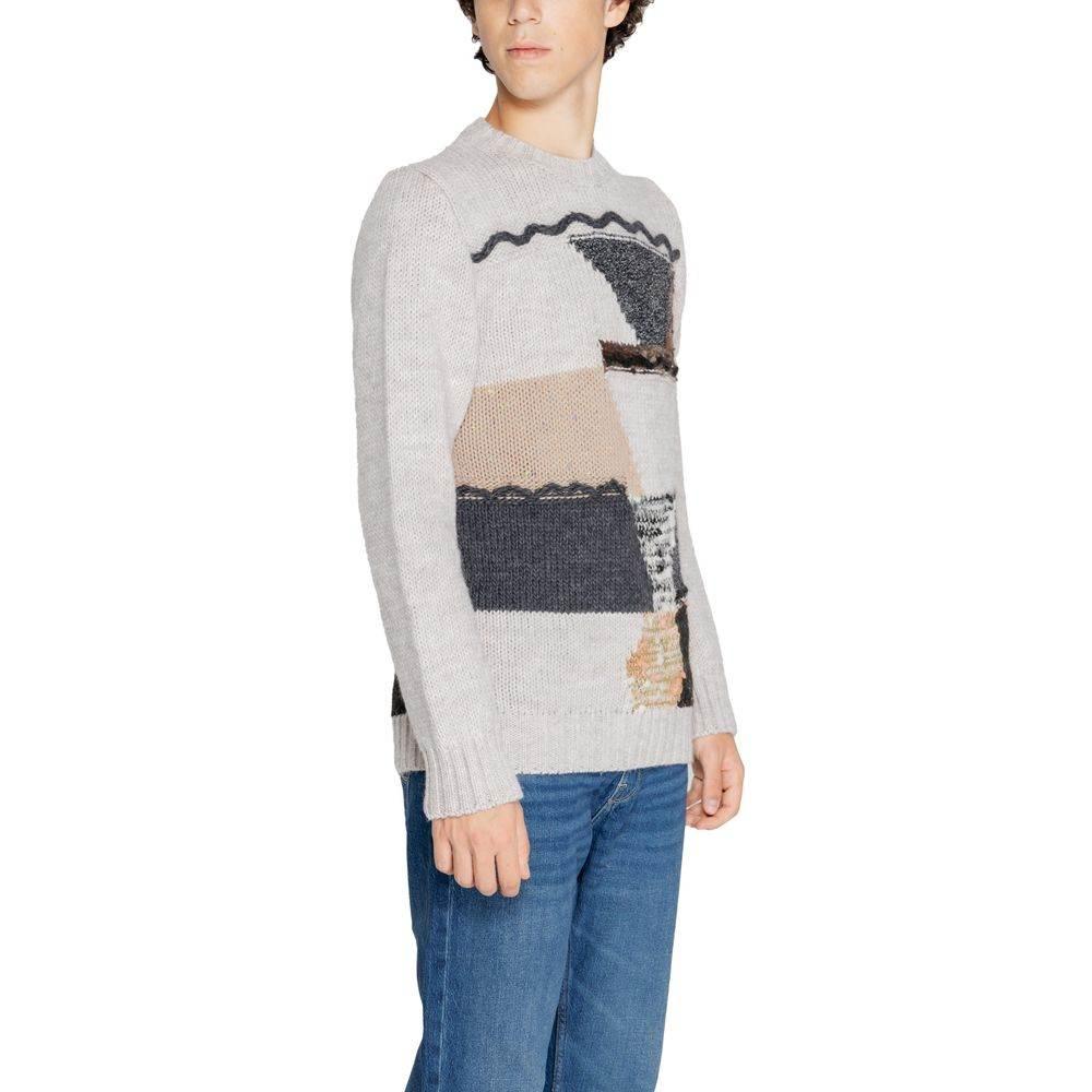 Gianni Lupo Beige Acrylic Sweater - Hilstor