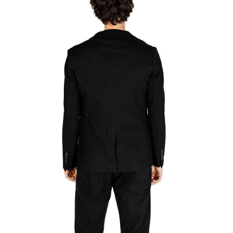 Gianni Lupo Black Cotton Blazer - Hilstor